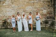 Bride with bridesmaids