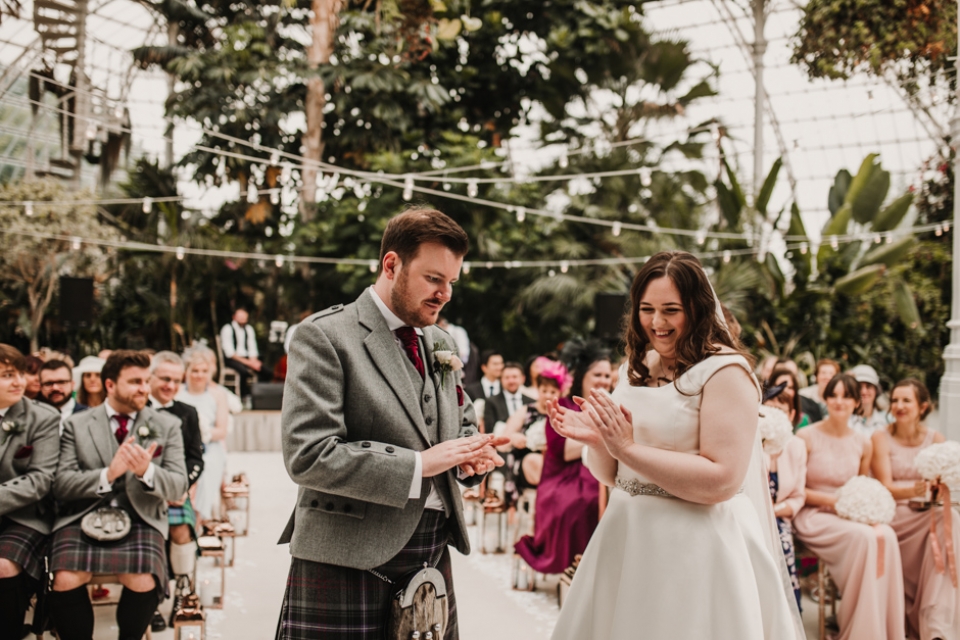 exchanging rings , liverpool wedding