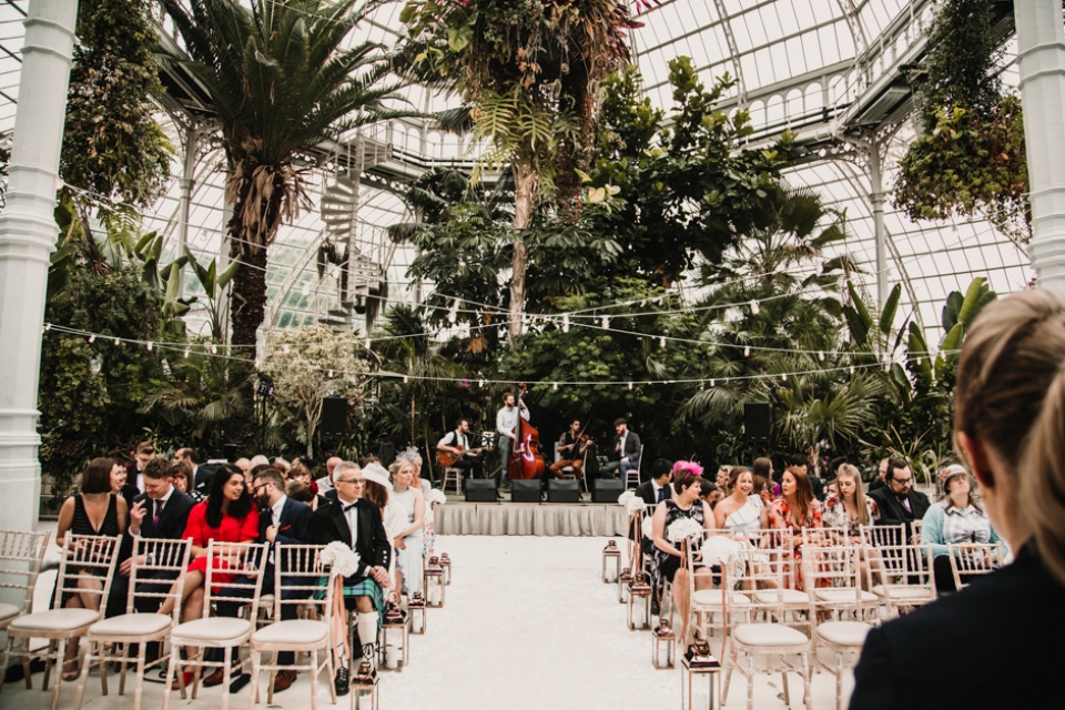 ceremony room at sefton palm house wedding venue 