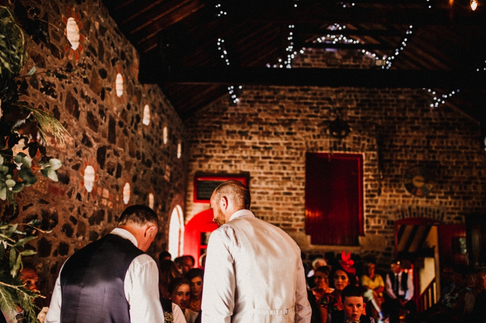 groom awaiting bride anxiously