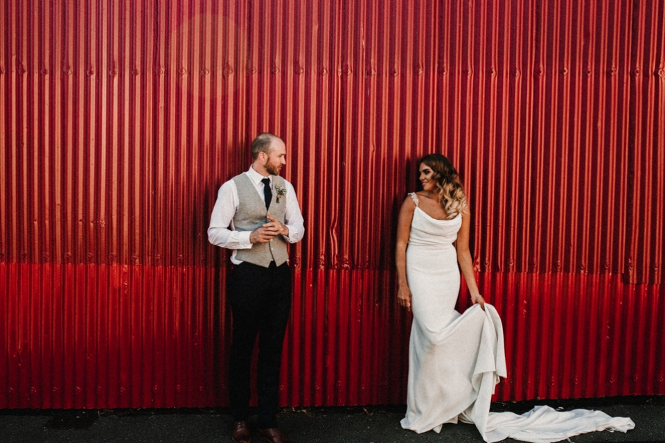 bride and groom during the wedding portraits