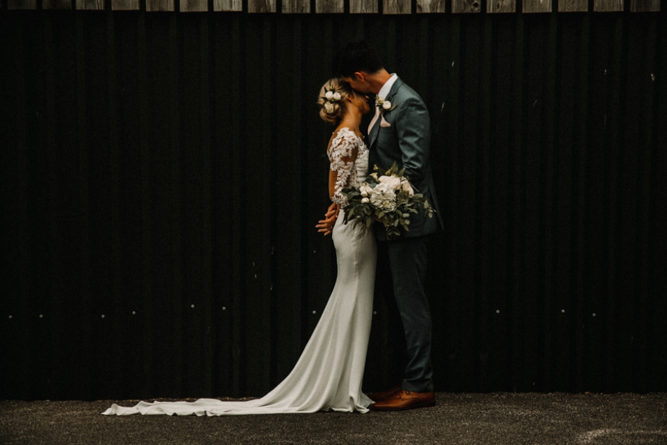 beautiful wedding portrait at the sandhole oak barn wedding venue