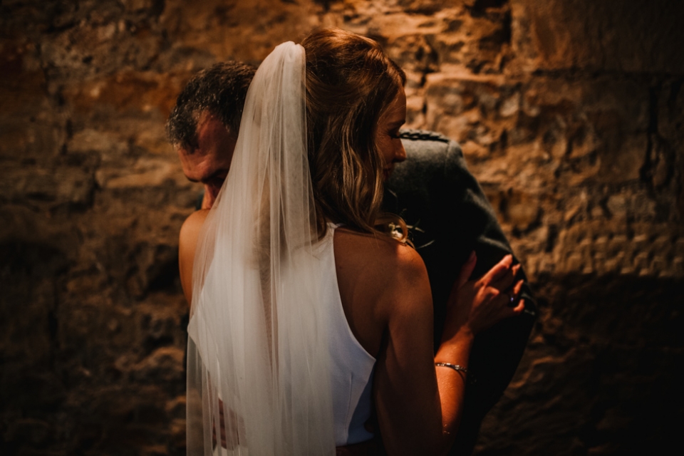 indoor wedding photography at kinkell byre ceremony room