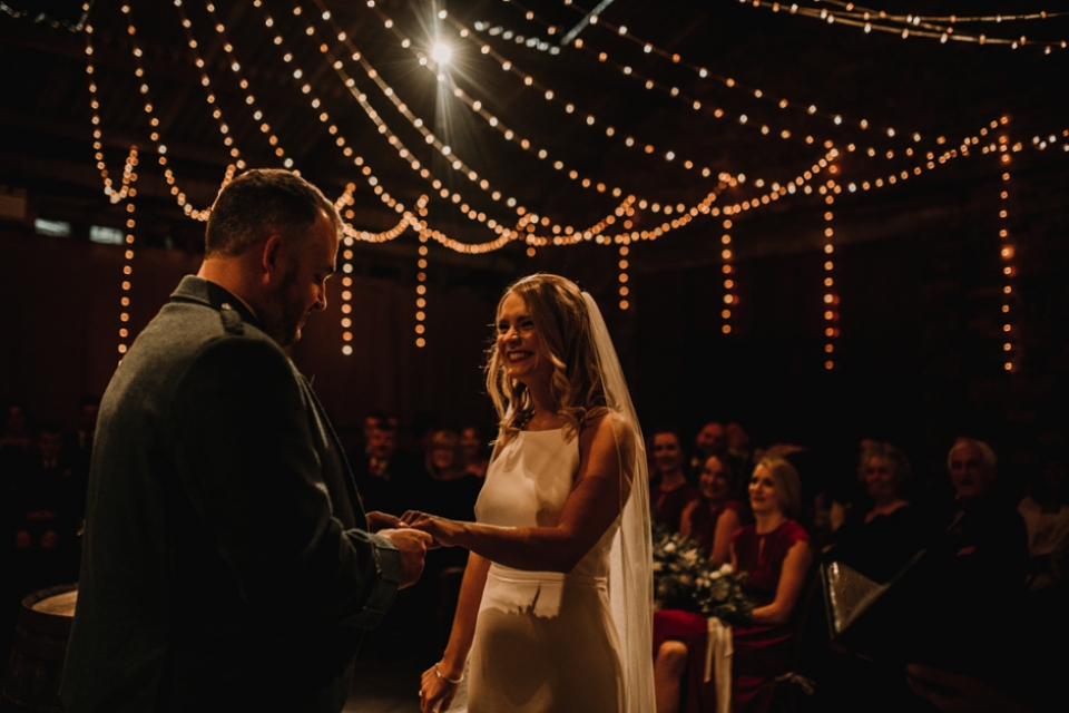 wedding ceremony at st andrews wedding venue , scotland