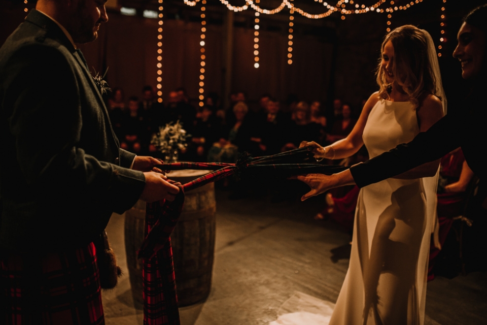 hand fasting ceremony at kinkell byre 