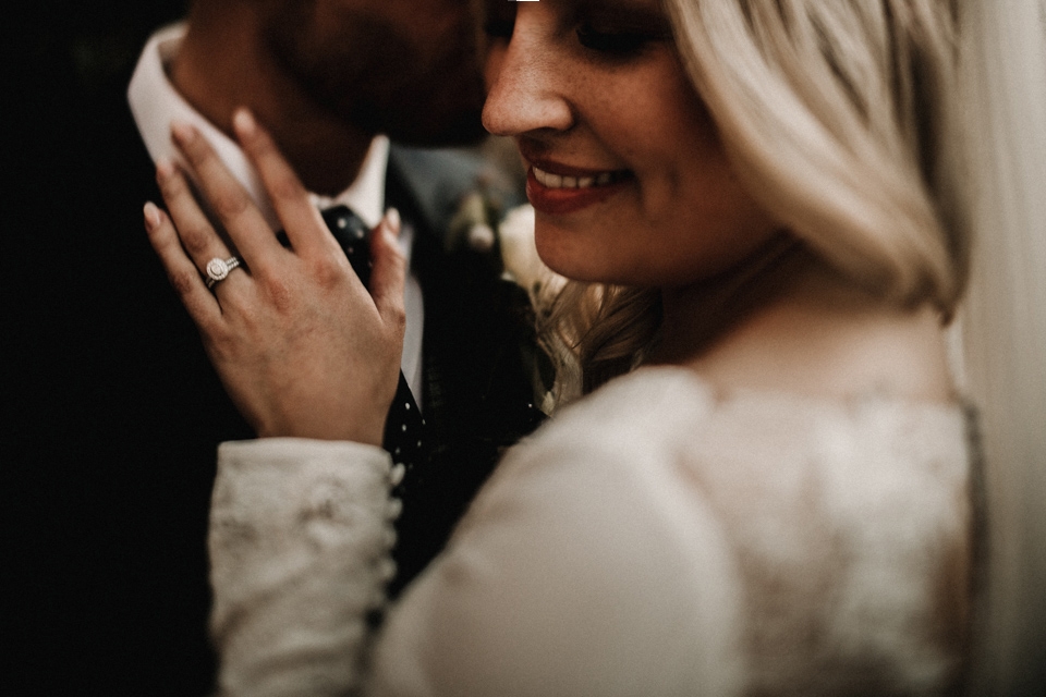 close up intimate couple wedding photography 