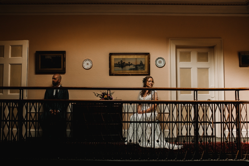 bride and groom alternative wedding photography devon wedding