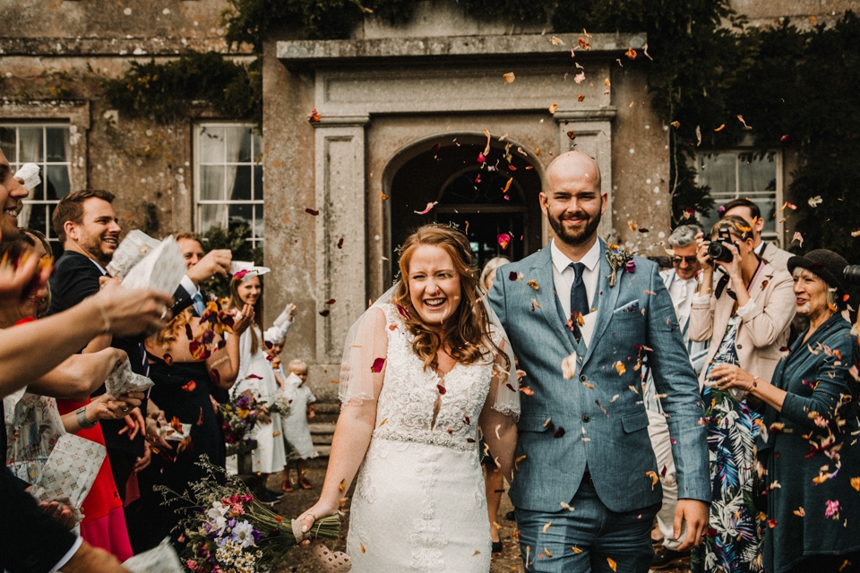 confetti throwing at buckland house