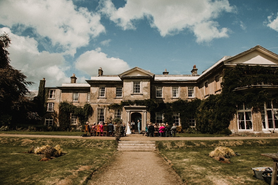 outdoor wedding ceremony in devon