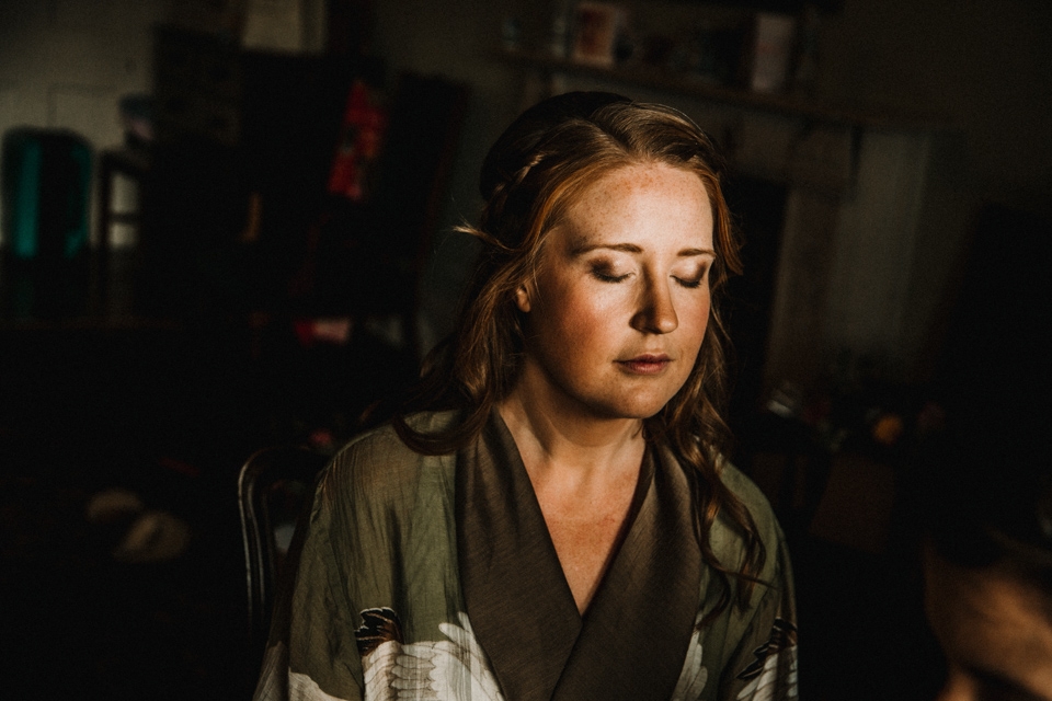 bride during bridal preparations