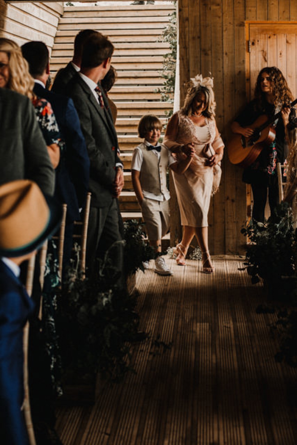 bride and grooms son as page boy in carbs bay wedding ceremony