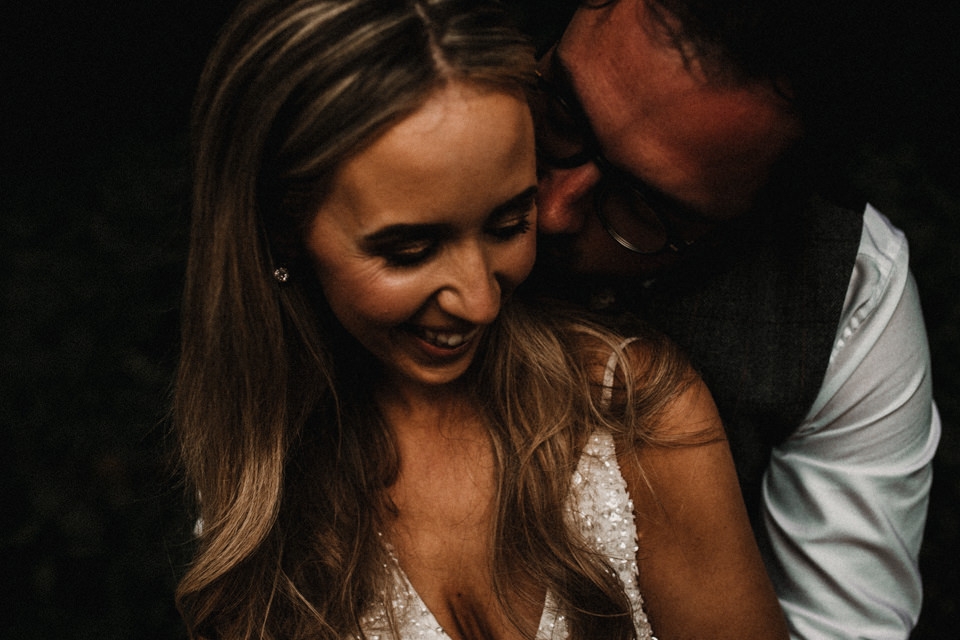 intimate evening bridal portraits in cornwall crabs bay 