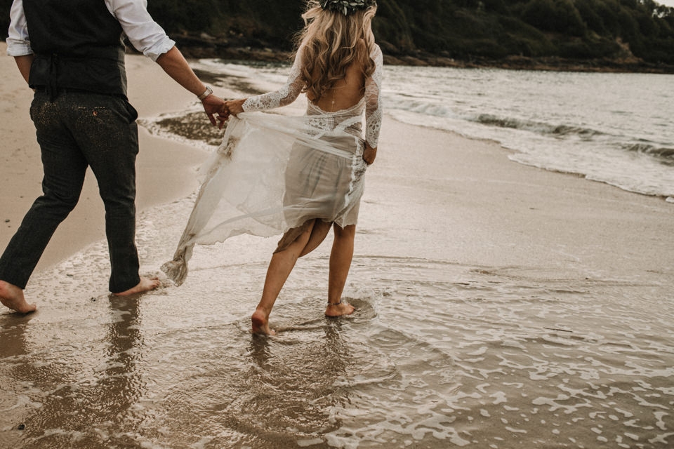 grace loves lace bohemian beach wedding 