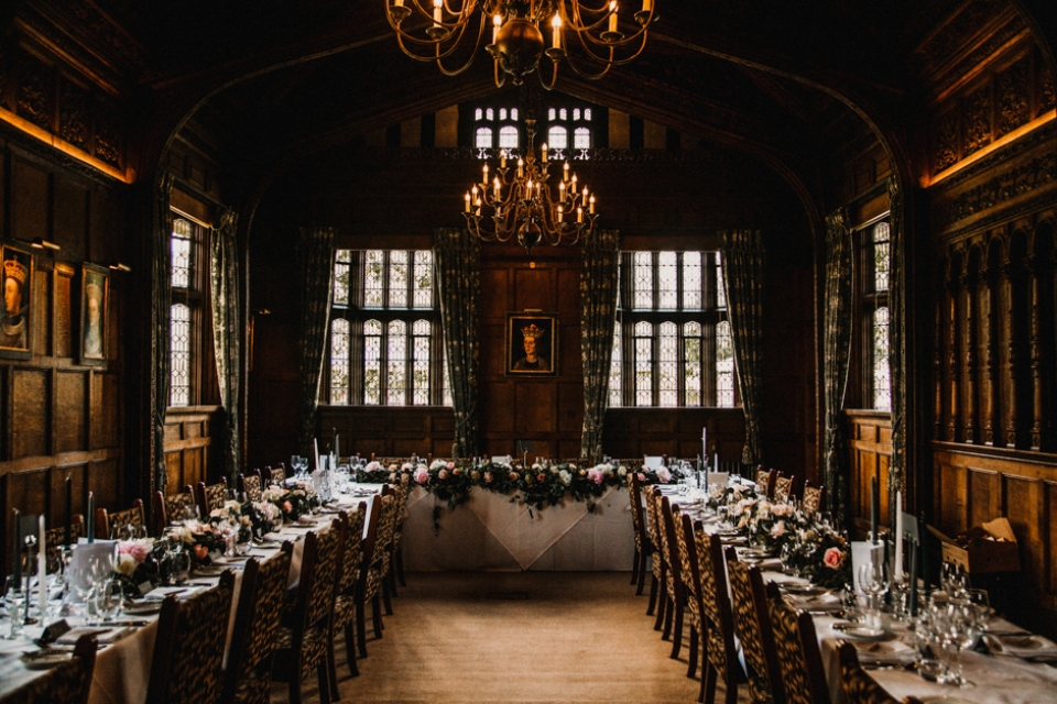 the wedding breakfast room at Hever Castle