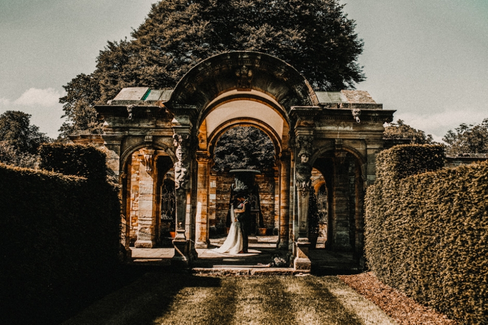 italian gardens , Hever castle wedding