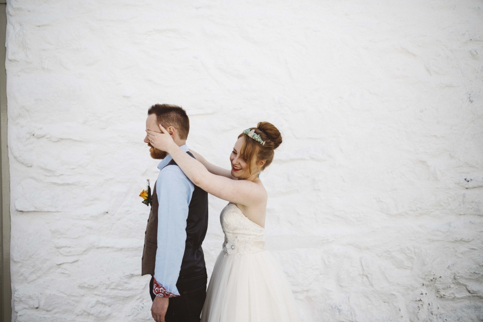 first look, hafod farm, wedding photography 