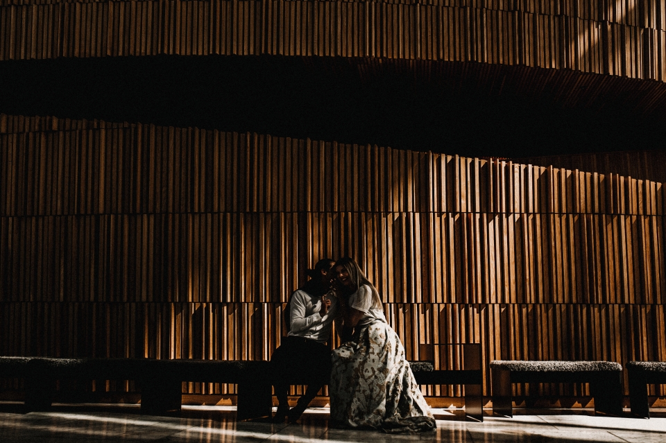 scandi wedding pre shoot in oslo ballet theatre