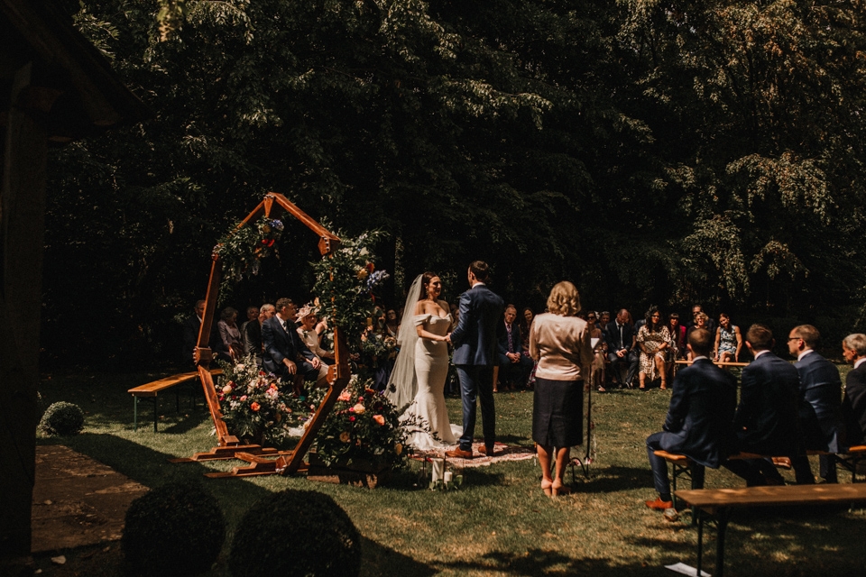 outdoor humanist ceremony at cripps barn 