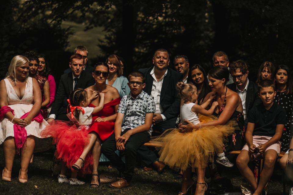 ceremony in the sunshine at cripps barn 