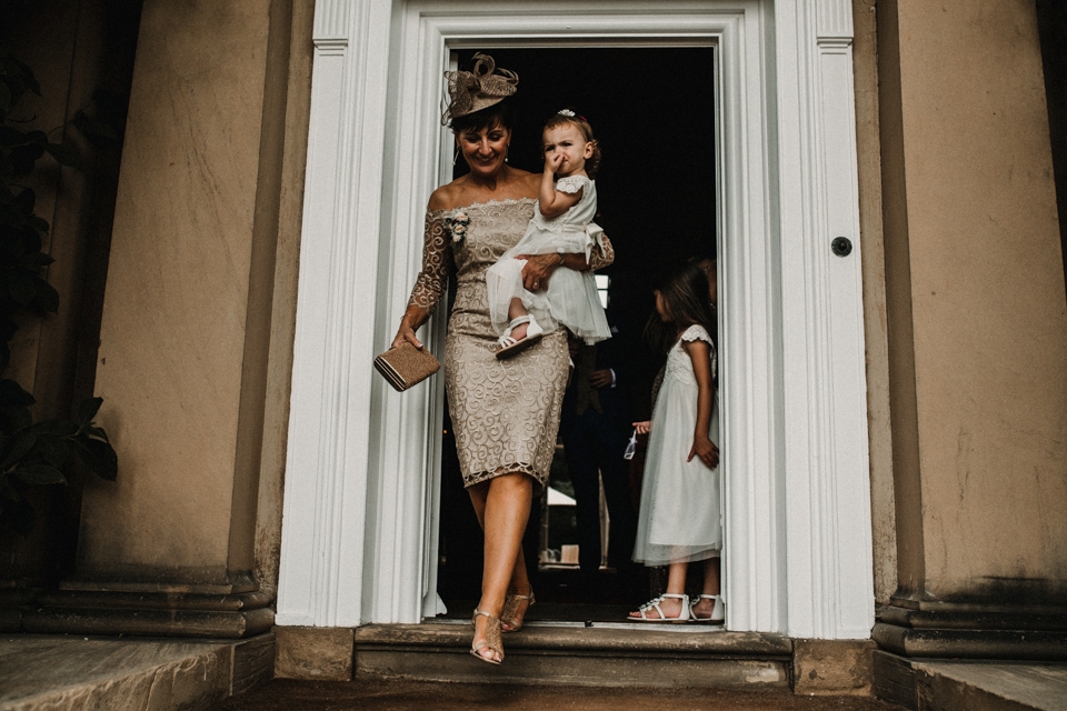 mother of the bride with flower girl at isycoed park