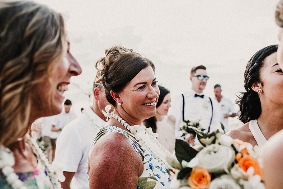 mother of bride looking adoringly at her daughter