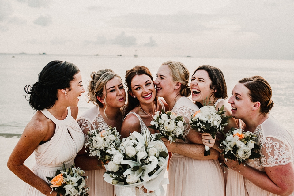 girls and giggles on the beach