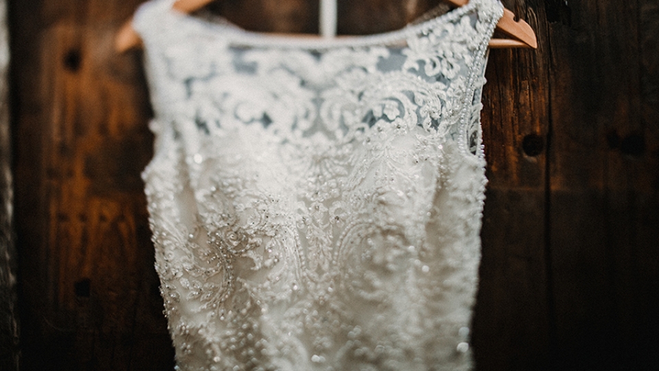 wedding dress close up 