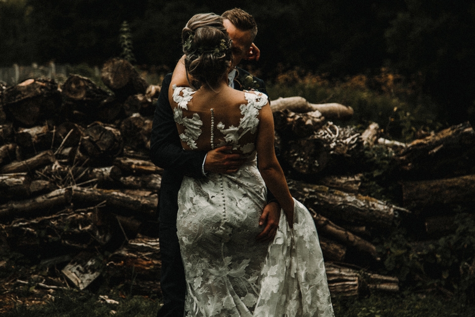 beautiful dark and  moody wedding photography