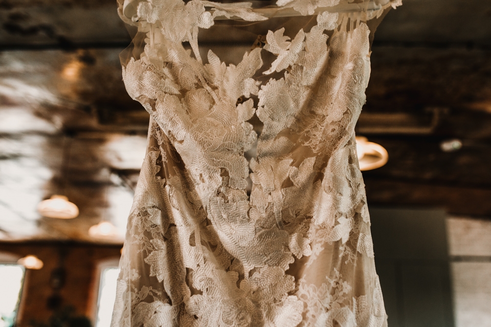 close up wedding dress photograph 