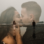 Nathan and Sophie pre wedding session in Bude , North Cornwall.